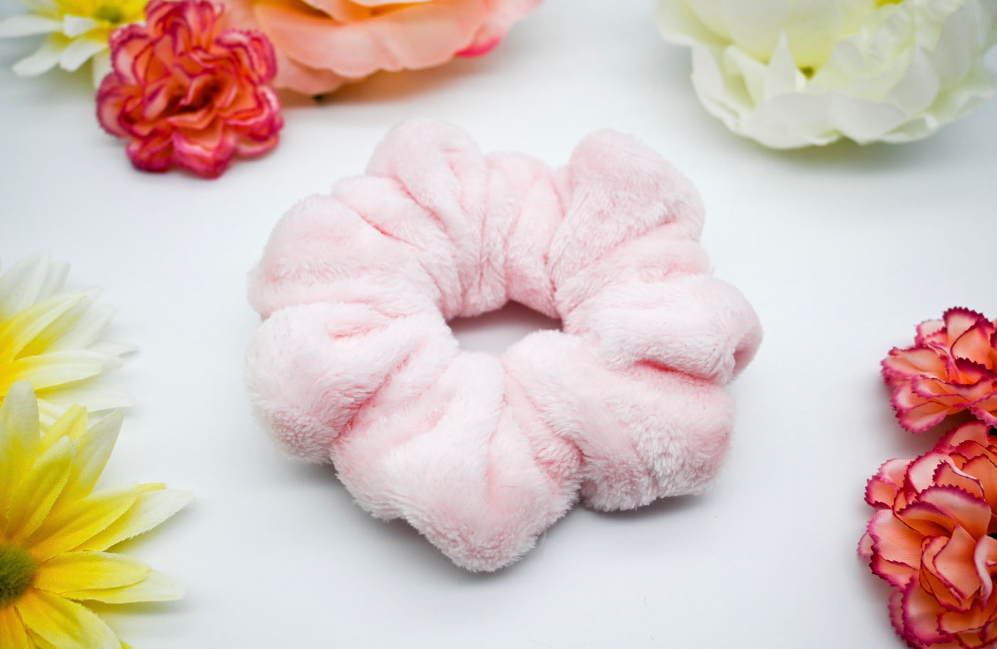 Fluffy Pink Scrunchie