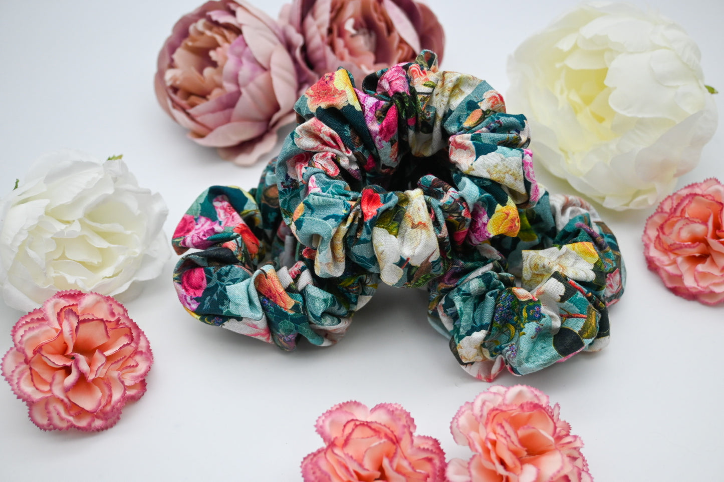 Art Nouveau Floral Rose Scrunchie