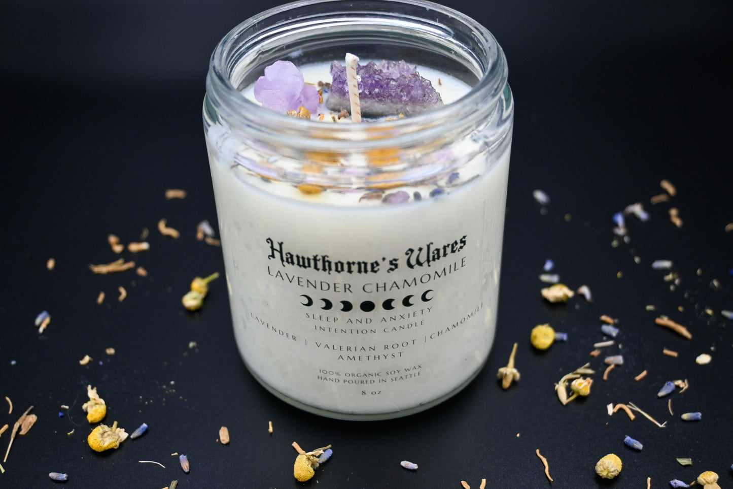 Sleep and Relaxation Intention Candle: Lavender Chamomile