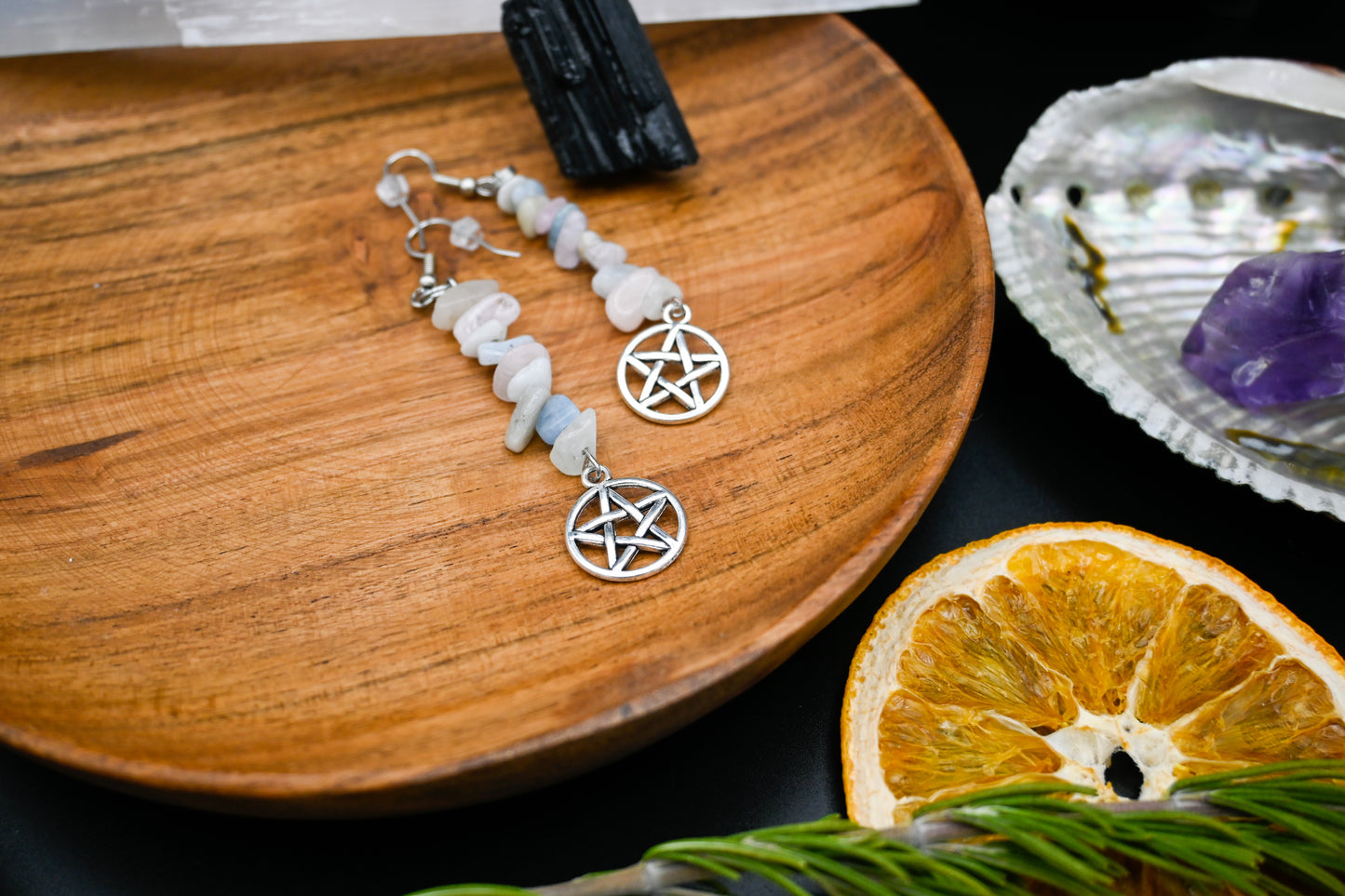 Crystal Pentacle Earrings