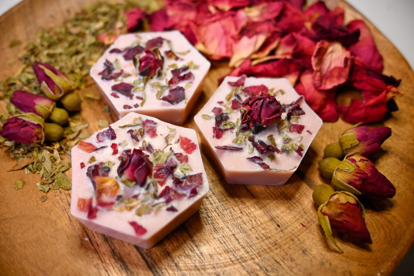 Love and Attraction Intention Wax Melt Tarts: Tea Rose