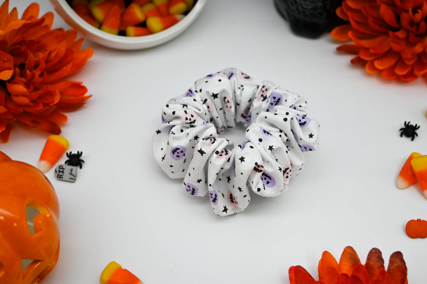 Pink and Purple Pumpkin Magic Scrunchie