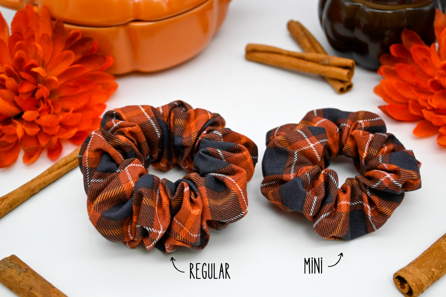 Pumpkin Spice Plaid Scrunchie