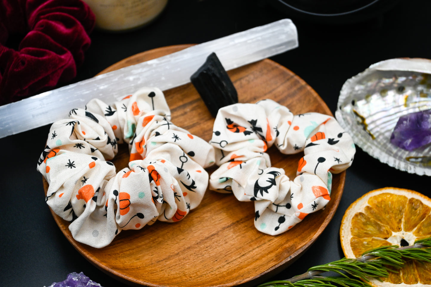 Atomic Halloween Scrunchie (Ivory)