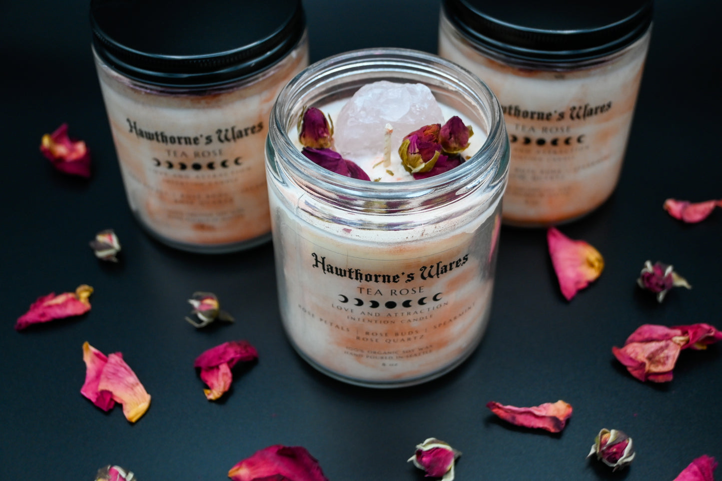 Love and Attraction Intention Candle: Tea Rose