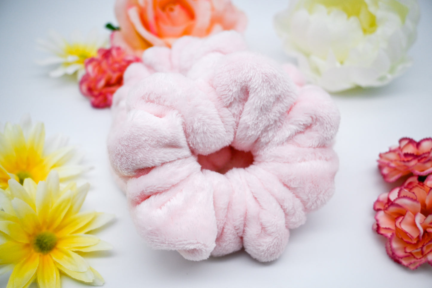 Fluffy Pink Scrunchie