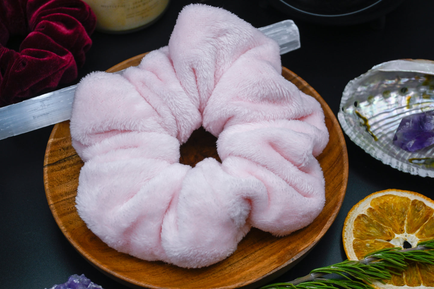 Fluffy Pink Scrunchie