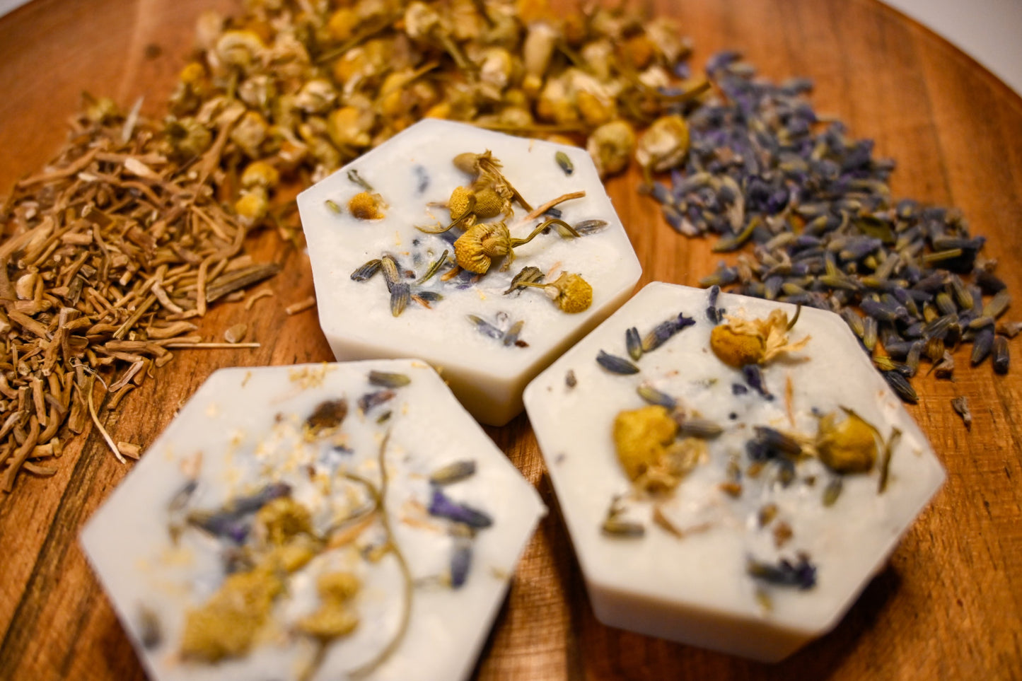 Sleep and Relaxation Intention Wax Melt Tarts: Lavender Chamomile