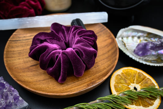 Amethyst Velvet Scrunchie