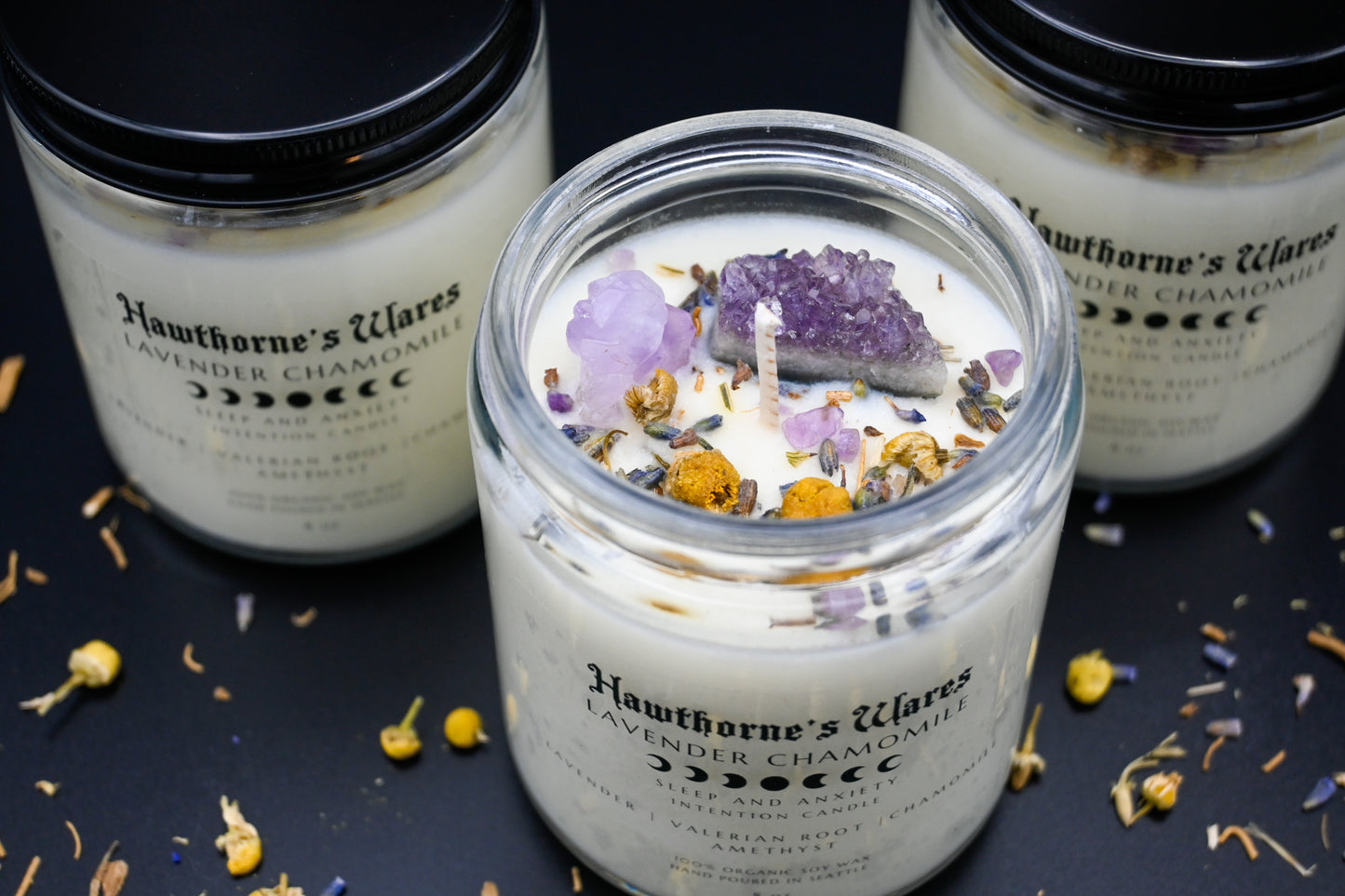 Sleep and Relaxation Intention Candle: Lavender Chamomile