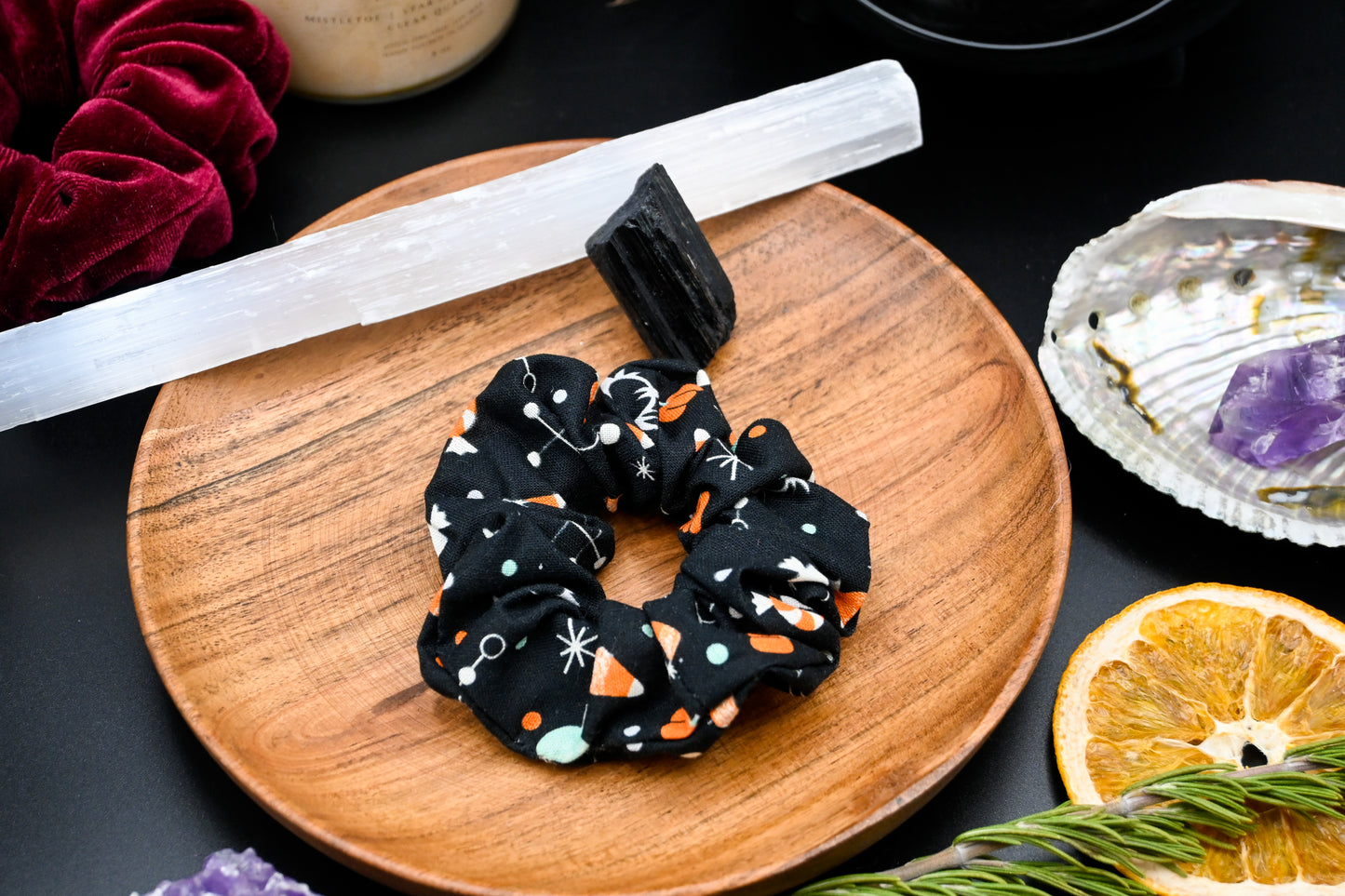 Atomic Halloween Scrunchie (Black)