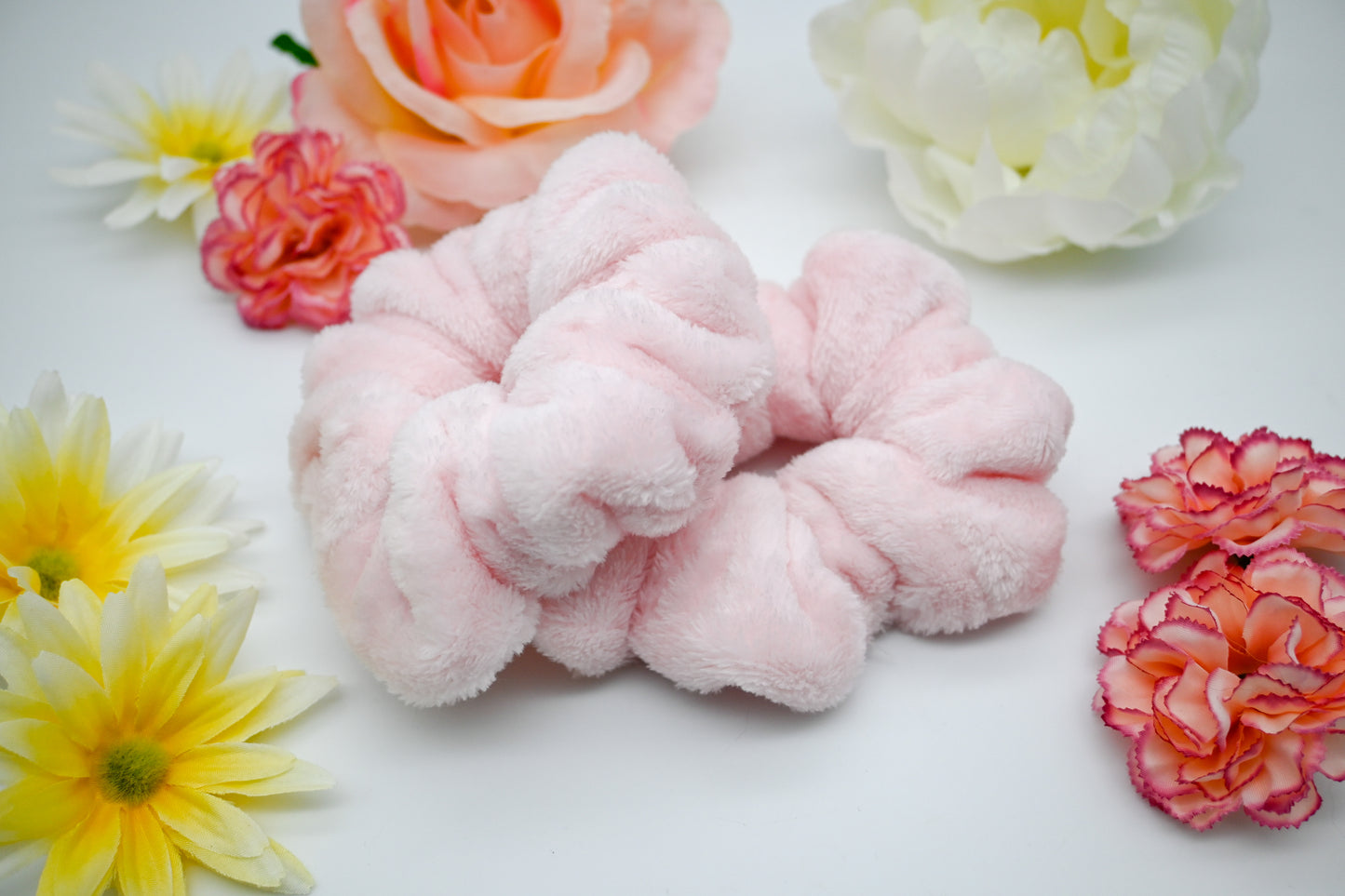 Fluffy Pink Scrunchie