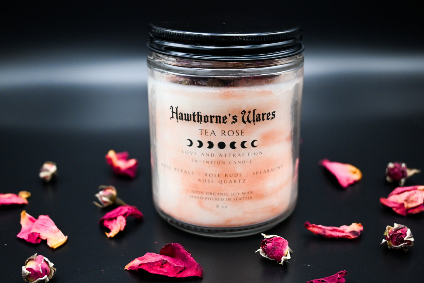 Love and Attraction Intention Candle: Tea Rose