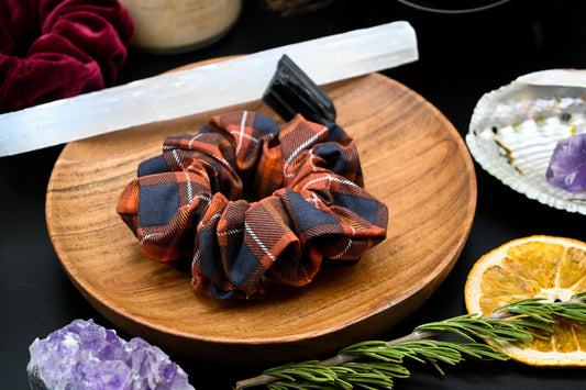 Pumpkin Spice Plaid Scrunchie