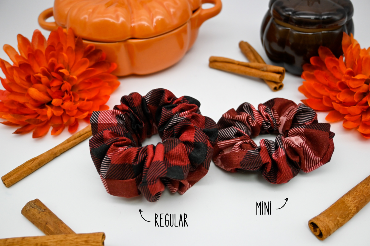 Red Plaid Scrunchie