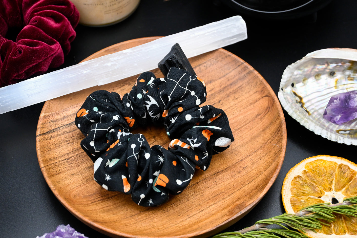 Atomic Halloween Scrunchie (Black)