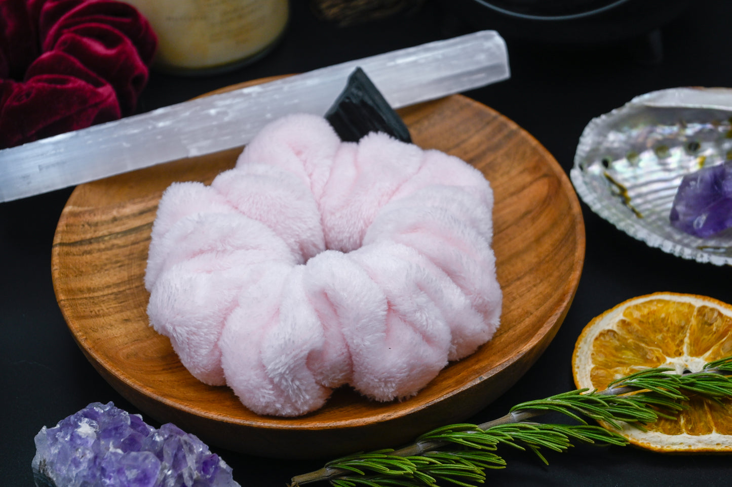 Fluffy Pink Scrunchie