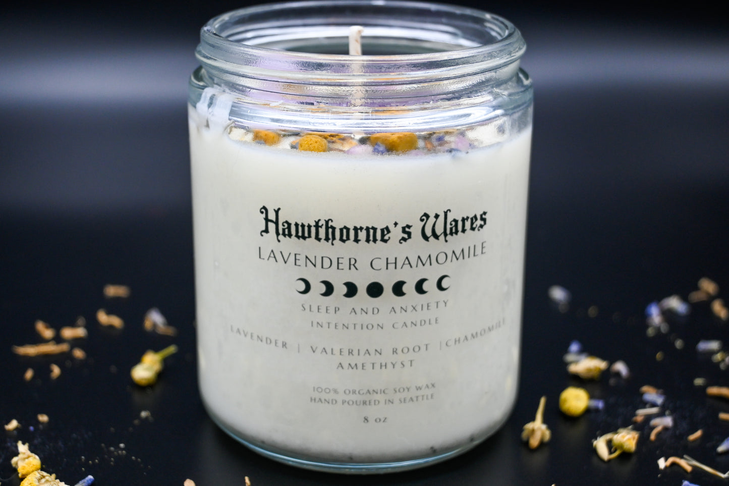 Sleep and Relaxation Intention Candle: Lavender Chamomile