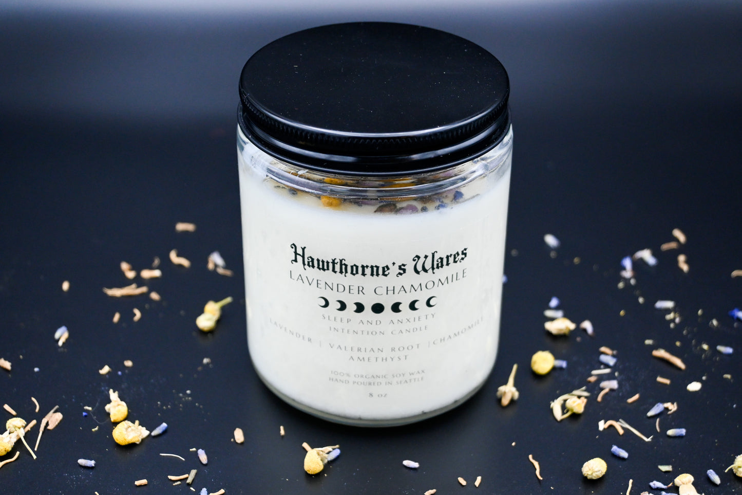 Sleep and Relaxation Intention Candle: Lavender Chamomile