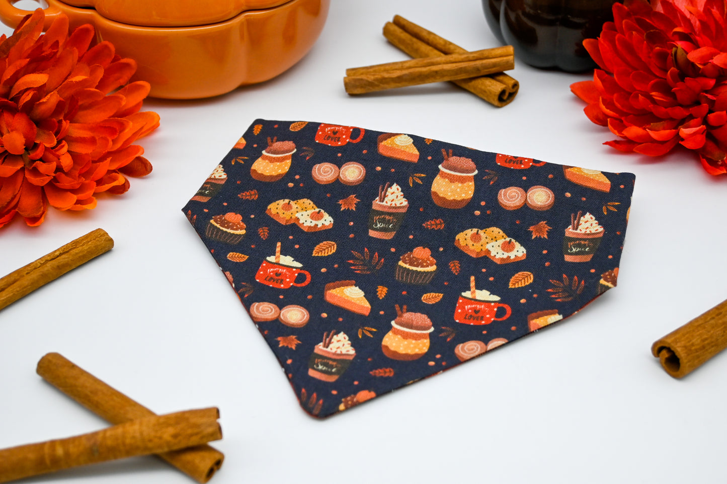 Reversible Pet Bandana - Pumpkin Spice Lovers