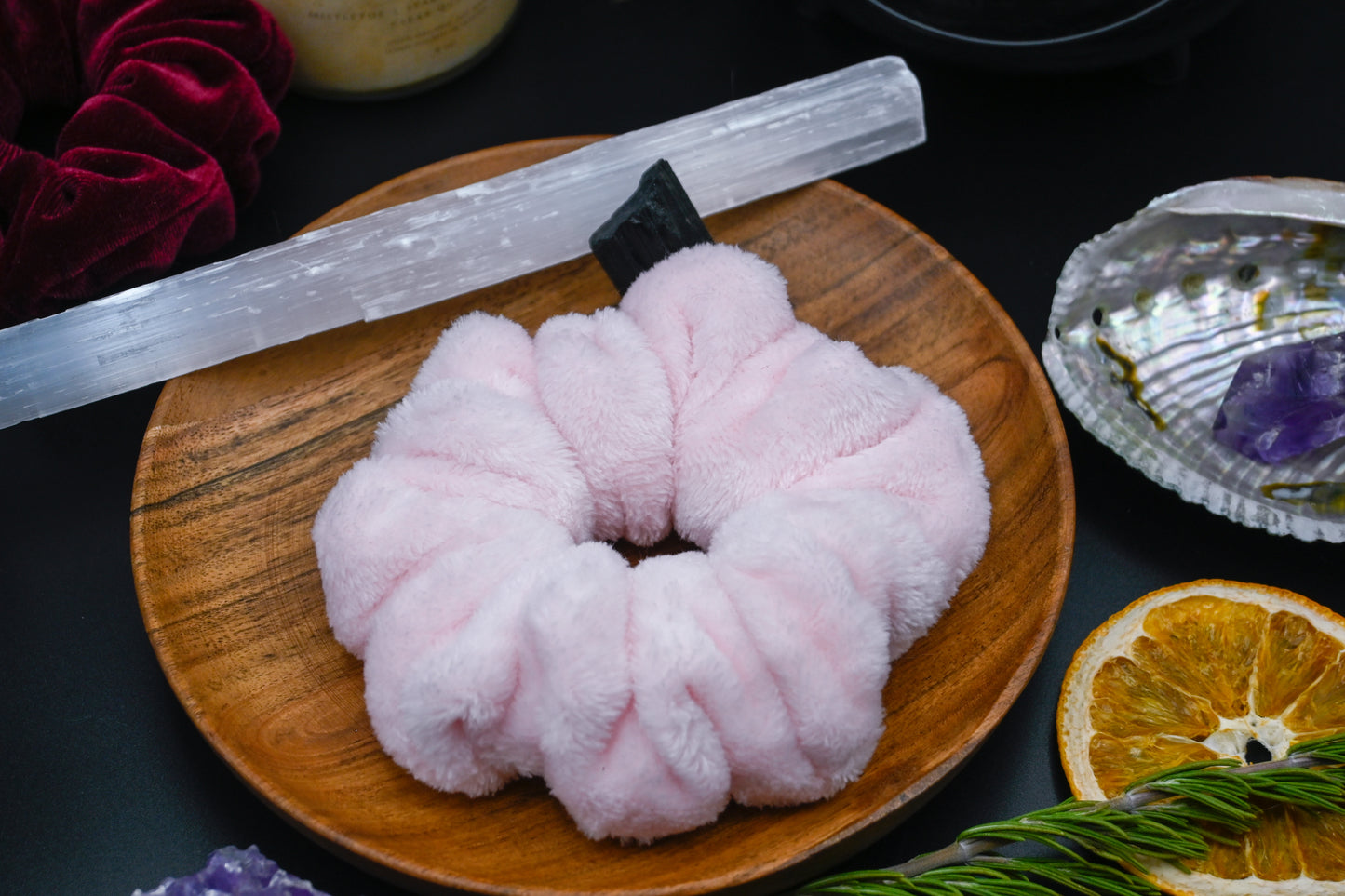 Fluffy Pink Scrunchie