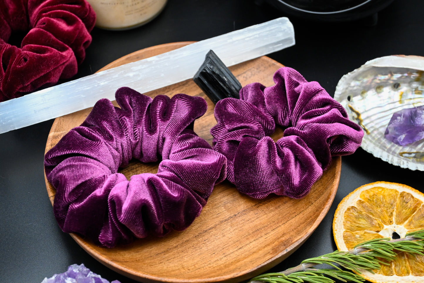 Amethyst Velvet Scrunchie