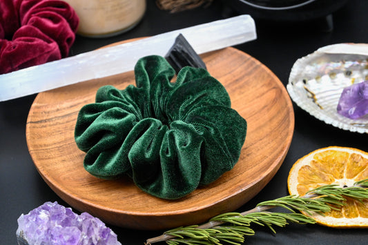 Emerald Velvet Scrunchie