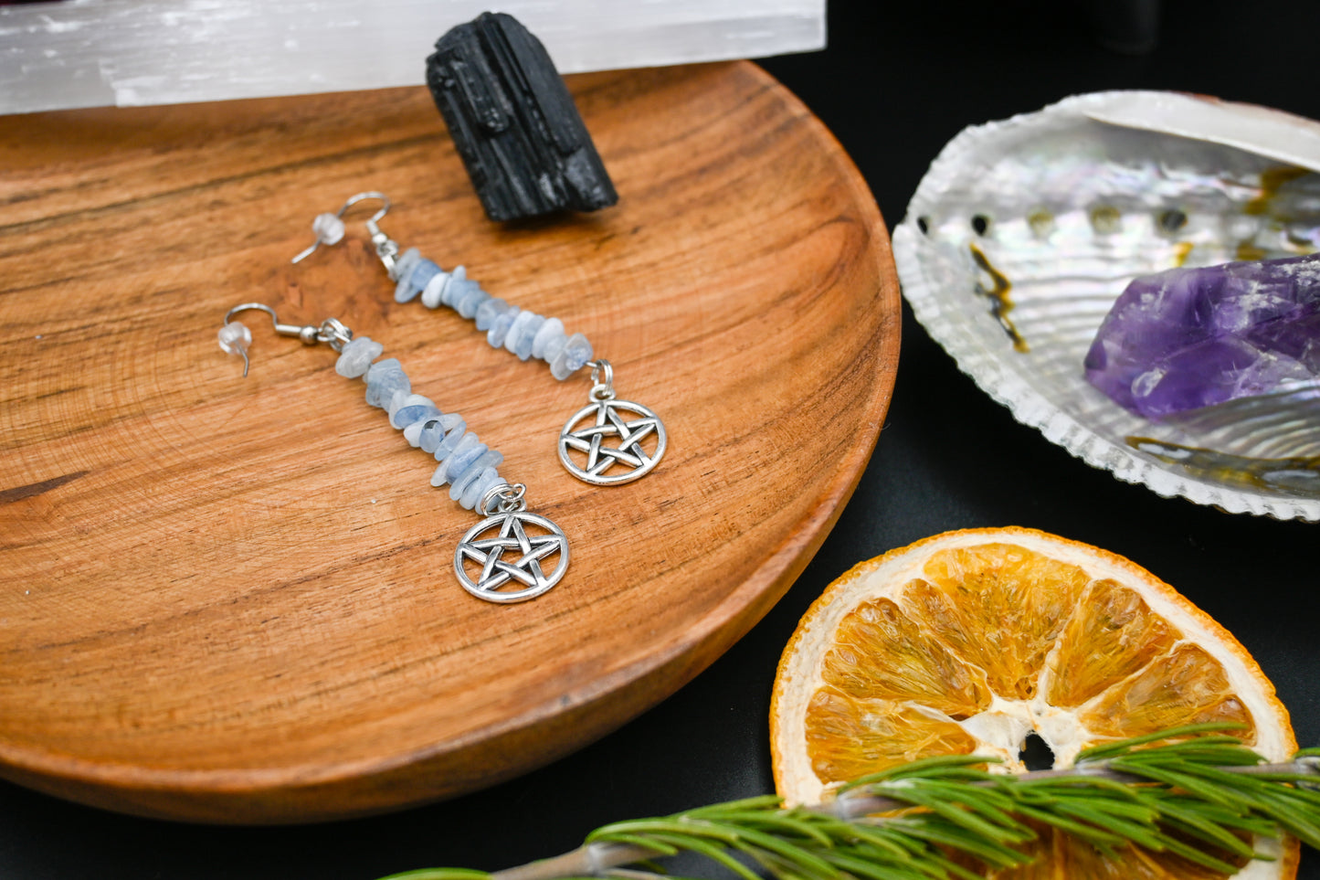 Crystal Pentacle Earrings