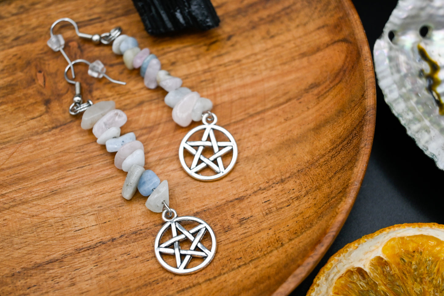 Crystal Pentacle Earrings